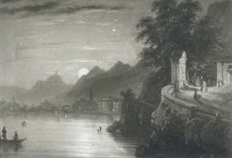  60-Veduta notturna di Lecco-Pinacoteca Ambrosiana-Milano 